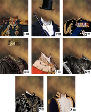 Load image into Gallery viewer, The second of many costume combinations for a two pets portrait