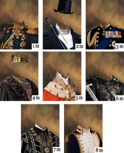 Load image into Gallery viewer, The third of many costume combinations for a two pets portrait
