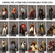 Load image into Gallery viewer, The second Universal family template with pets in attire for any family combination portrait PopArtYou