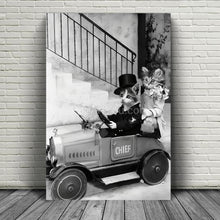 Load image into Gallery viewer, Chief and his lady retro pet portrait