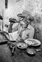 Load image into Gallery viewer, Gun and beer retro pet portrait