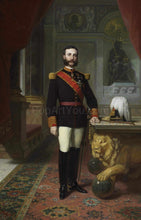 Load image into Gallery viewer, The portrait shows a man dressed in regal officer's attire