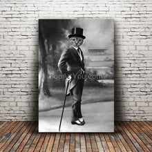 Load image into Gallery viewer, A gentleman with a cane wearing a bowler hat retro pet portrait