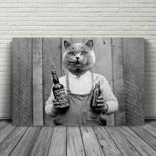 Load image into Gallery viewer, Whiskey lover retro pet portrait
