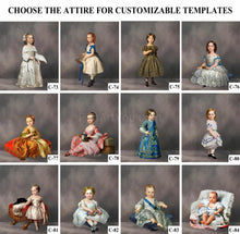 Load image into Gallery viewer, The fourth Universal family template for any family combination portrait PopArtYou