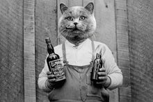 Load image into Gallery viewer, Whiskey lover retro pet portrait