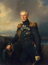 Load image into Gallery viewer, The portrait shows a man in a boat, dressed in a royal costume