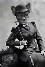 Load image into Gallery viewer, The lady with the bowler hat retro pet portrait