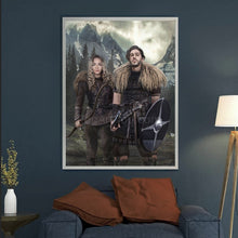 Load image into Gallery viewer, Viking couple portrait PopArtYou