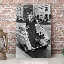 Load image into Gallery viewer, A Three-Wheeled Car retro pet portrait