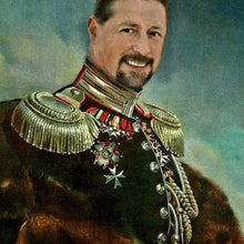 Load image into Gallery viewer, The portrait shows a man dressed in a sergeant suit