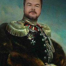 Load image into Gallery viewer, The portrait shows an elderly man dressed in a historical sergeant costume