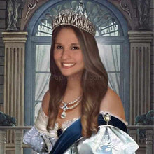 Load image into Gallery viewer, The portrait shows a girl dressed in royal Princess clothes