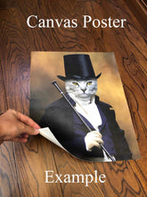 Load image into Gallery viewer, A gentleman with a hat and a cane retro pet portrait
