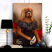 Load image into Gallery viewer, Lady with flowers female pet portrait
