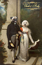 Load image into Gallery viewer, George IV and his wife two pets portrait
