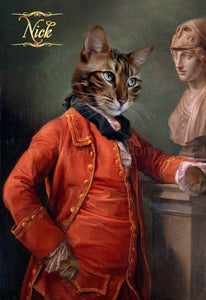 The Italian Painter male cat portrait