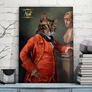 The Italian Painter male cat portrait