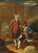 Load image into Gallery viewer, Two Gentlemen in Rome two pets portrait
