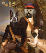 Load image into Gallery viewer, William III of the Netherlands and Prince Alexander two pets portrait
