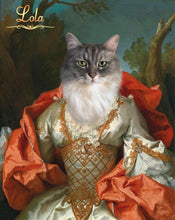 Load image into Gallery viewer, The Shining Queen - custom cat canvas
