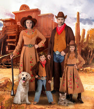 Load image into Gallery viewer, Wild West family portrait #1 - Any family combination
