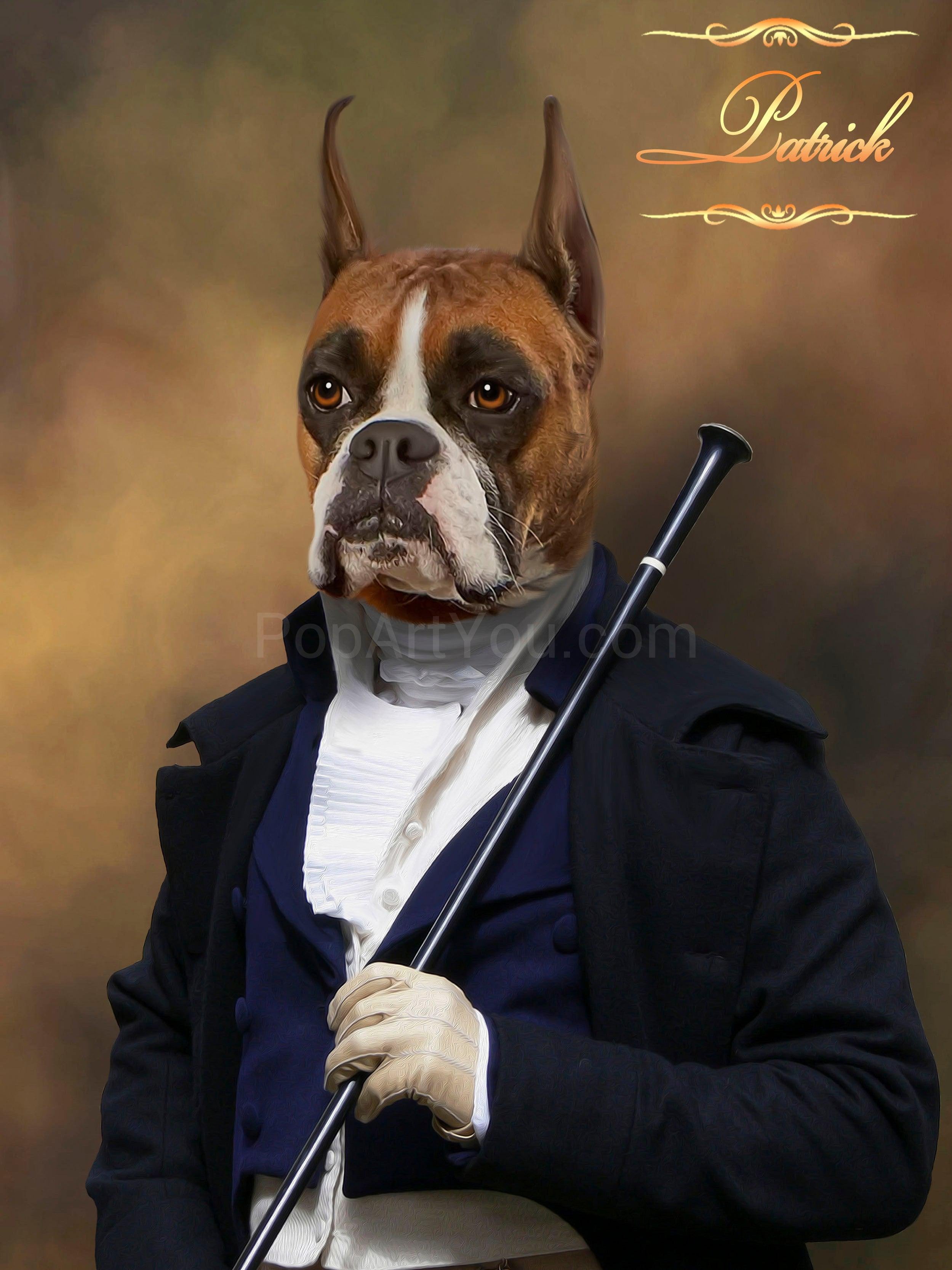 The Ambassador - custom dog portrait