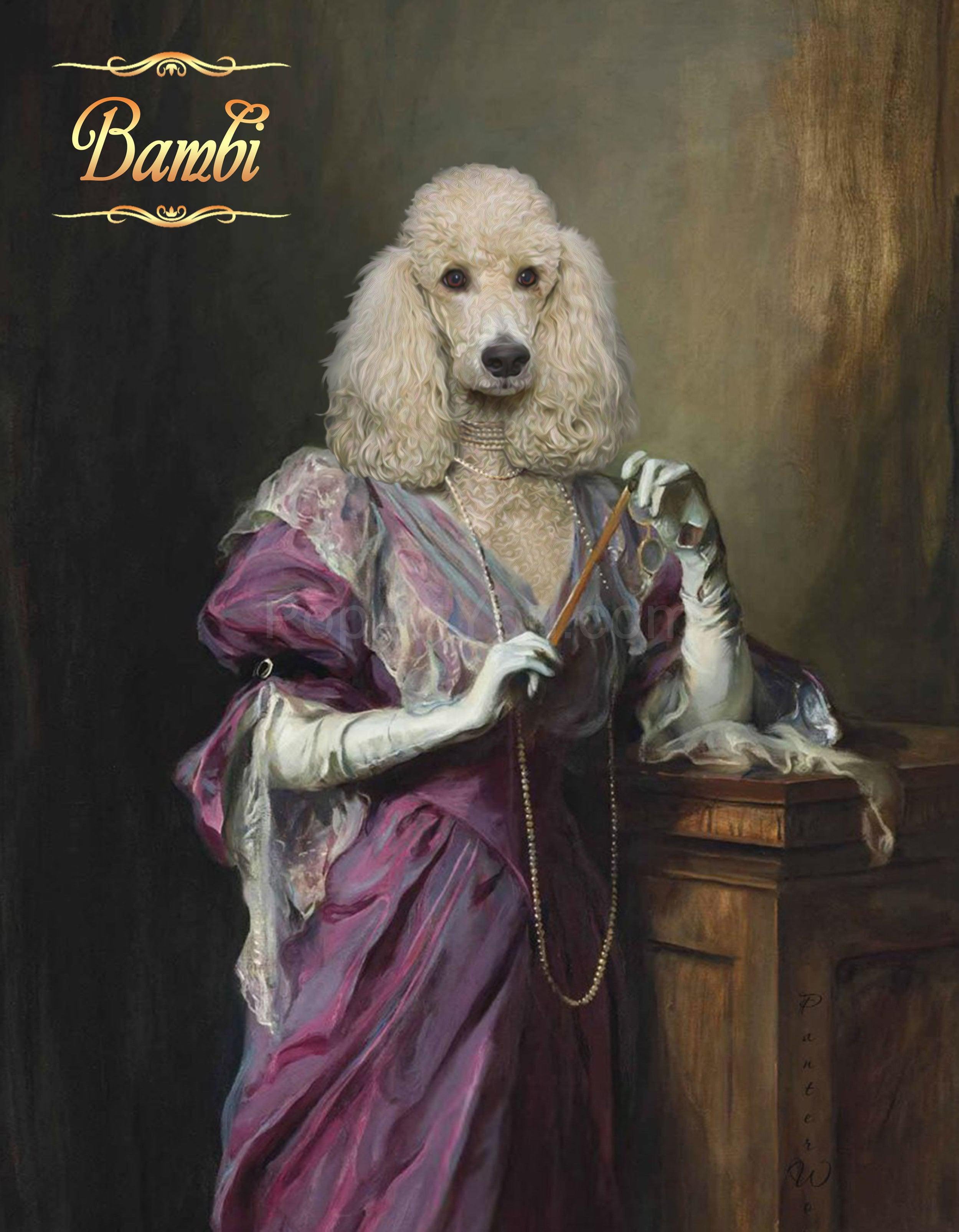 Lady White Todd female pet portrait