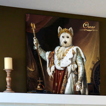 Load image into Gallery viewer, Napoleon Bonaparte and the Throne male pet portrait
