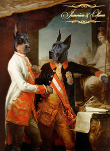 Emperor Joseph II with Grand Duke Pietro two pets portrait