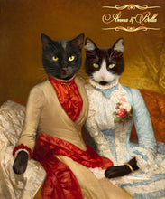 Load image into Gallery viewer, The sisters two pets portrait
