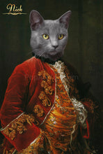 Load image into Gallery viewer, The French naturalist male cat portrait

