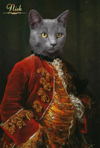 The French naturalist male cat portrait
