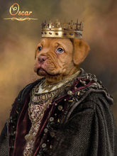 Load image into Gallery viewer, The King male pet portrait
