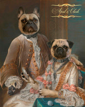 Load image into Gallery viewer, Franсois and His Wife Elisabeth two pets portrait
