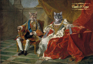 Philip V of Spain and Elizabeth two pets portrait