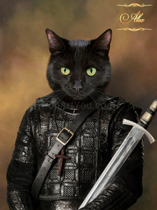 The Warrior - custom cat portrait