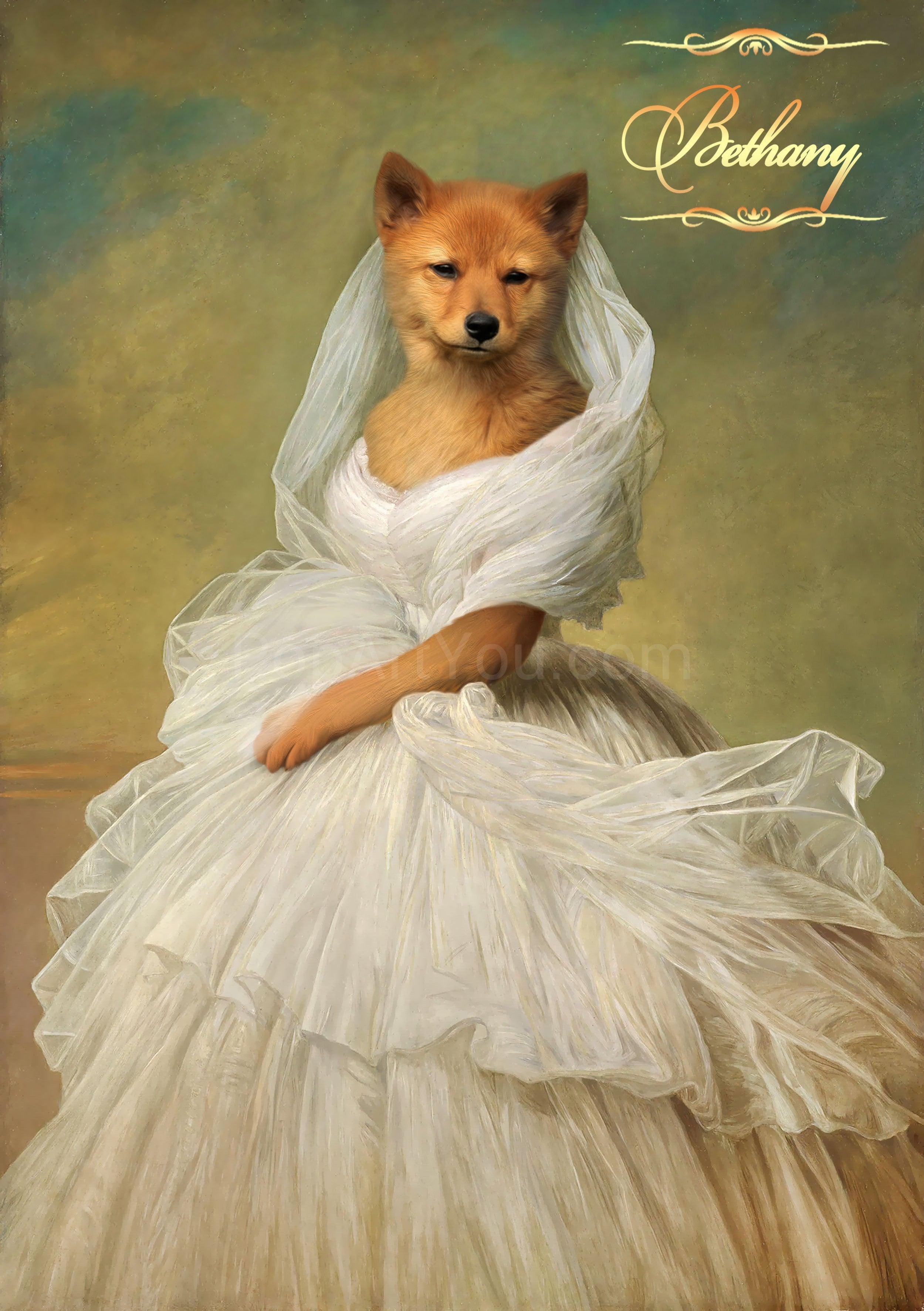 The White Princess female pet portrait