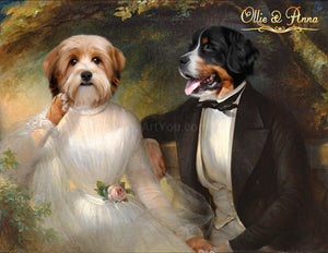 Eugene and Francisca two pets portrait