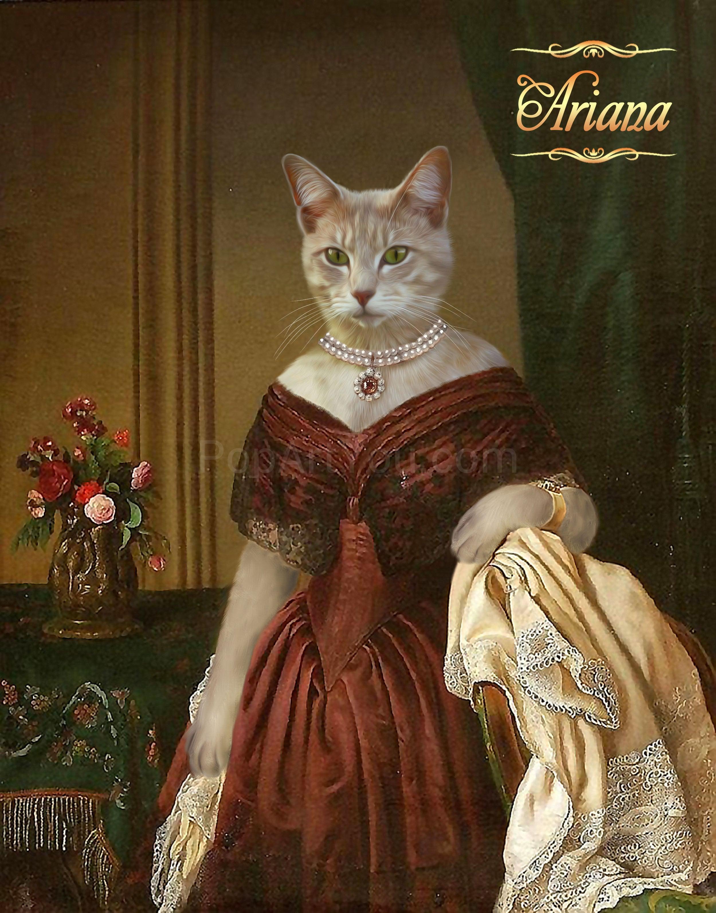 Baroness Elizabeth female cat portrait