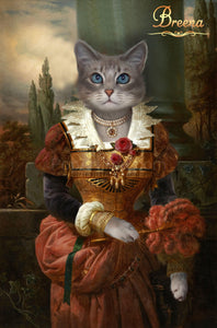 Marquise de Caumont La Force female custom cat canvas