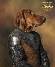 Load image into Gallery viewer, The Knight male pet portrait
