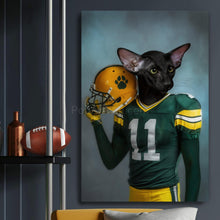 Load image into Gallery viewer, American Football Player of your favorite team male pet portrait
