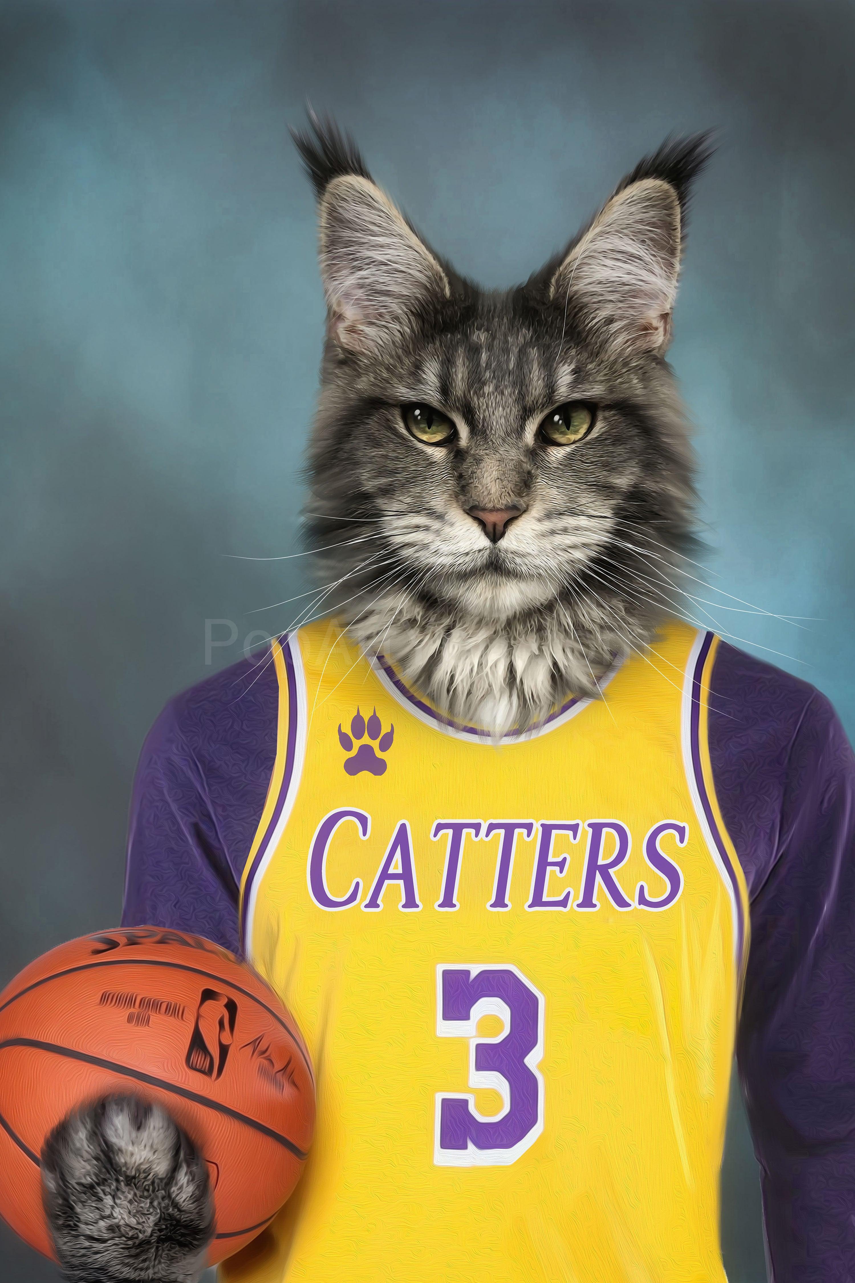 Basketball Player of your favorite team male pet portrait