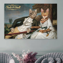 Load image into Gallery viewer, Benjamin and Eleanor two pets portrait
