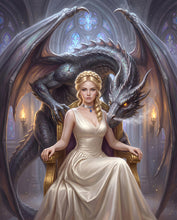 Load image into Gallery viewer, The Dragon Queen personalized female portrait
