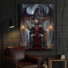 Load image into Gallery viewer, The Dragon King personalized male portrait
