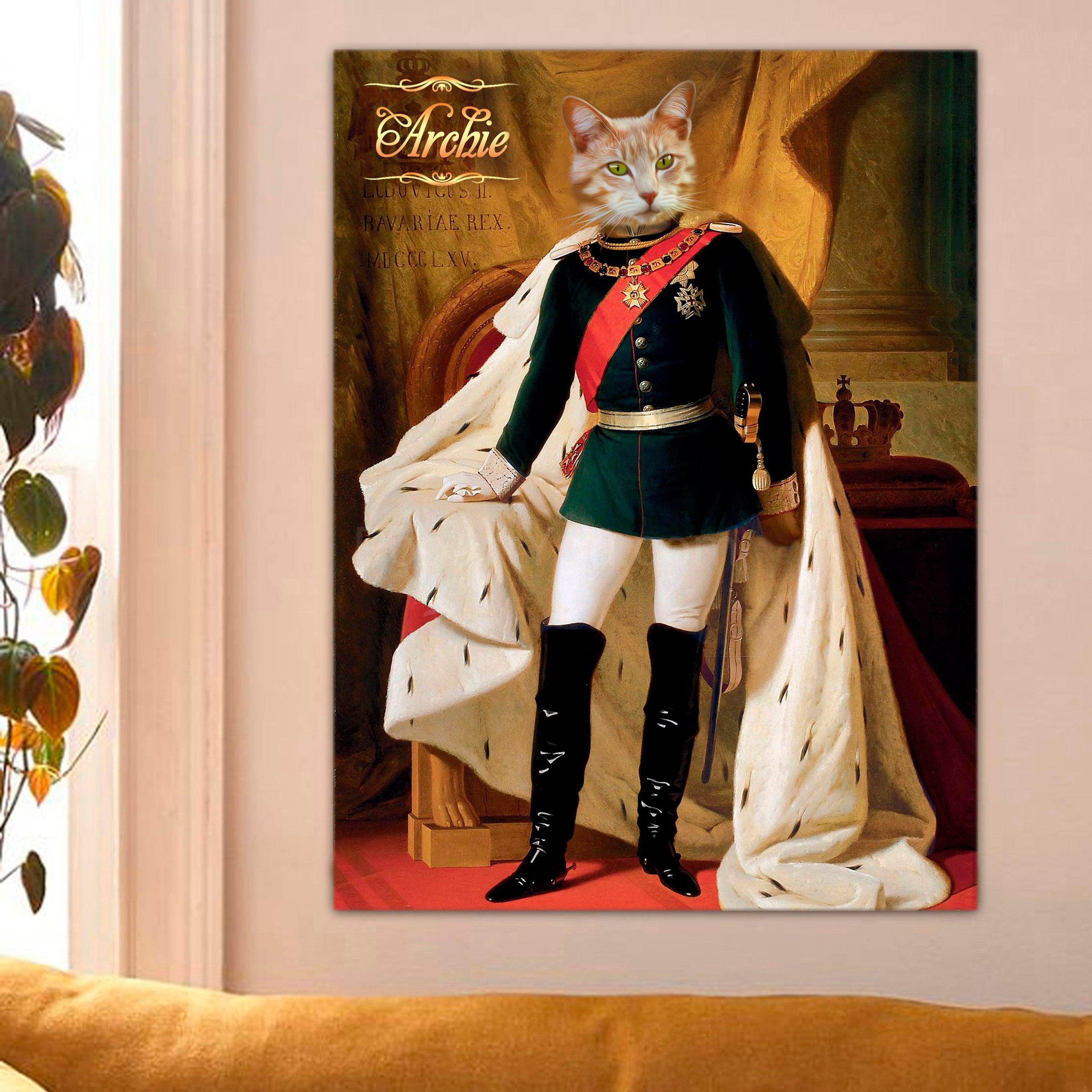 Ferdinand von Piloty - custom cat portrait