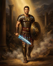 Load image into Gallery viewer, Gladiator personalized male portrait
