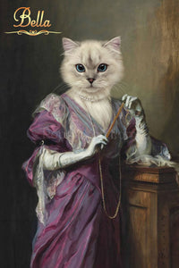Lady White Todd female cat portrait